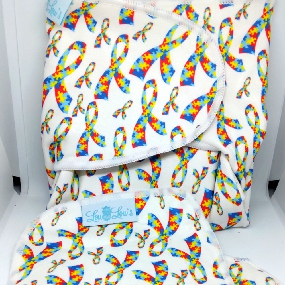 Autism Awareness cloth diaper preflat